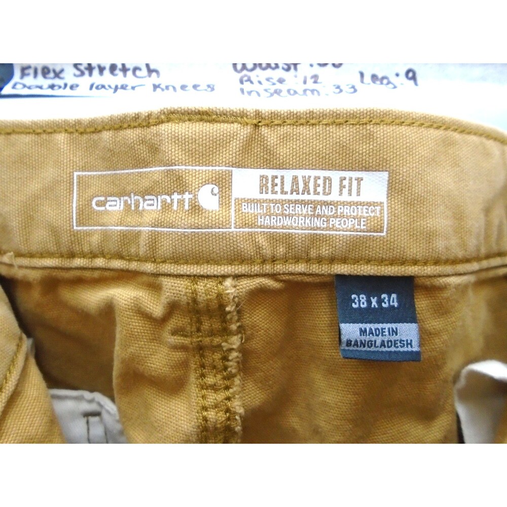 Carhartt Flex Straight Leg Rigby Dungaree Pants Men's Size 38 (38x33) Carpenter - Picture 3 of 13